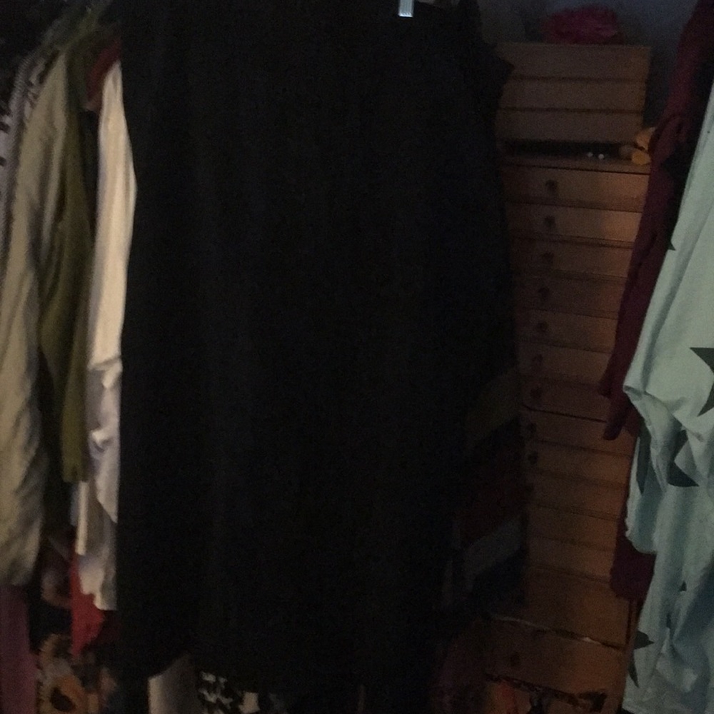 Black Suede Maxi Skirt size 28W